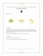 2.00 Ct. Yellow Sapphire from Ceylon (Sri Lanka) Appraisal