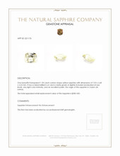 1.30 Ct. Yellow Sapphire from Ceylon (Sri Lanka) Appraisal