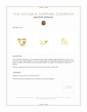 1.10 Ct. Yellow Sapphire from Ceylon (Sri Lanka) Appraisal