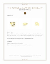 1.10 Ct. Yellow Sapphire from Ceylon (Sri Lanka) Appraisal