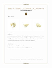 1.00 Ct. Yellow Sapphire from Ceylon (Sri Lanka) Appraisal