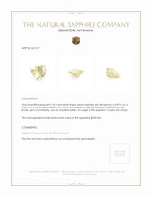 1.00 Ct. Yellow Sapphire from Ceylon (Sri Lanka) Appraisal