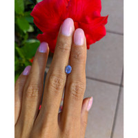 1.19 Ct. Purplish Blue Sapphire from Ceylon (Sri Lanka) Life Style