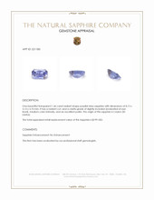 1.46 Ct. Purplish Blue Sapphire from Ceylon (Sri Lanka) Appraisal