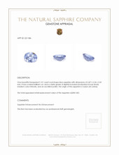 1.01 Ct. Blue Sapphire from Ceylon (Sri Lanka) Appraisal