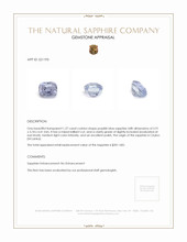 1.27 Ct. Purplish Blue Sapphire from Ceylon (Sri Lanka) Appraisal