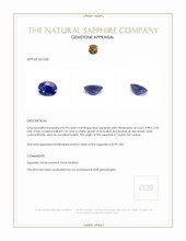 0.94 Ct. Blue Sapphire from Ceylon (Sri Lanka) Appraisal