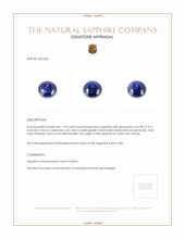 1.90 Ct. Blue Cabochon Sapphire from Ceylon (Sri Lanka) Appraisal