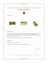 1.27 Ct. Greenish Yellow Sapphire from Ceylon (Sri Lanka) Appraisal