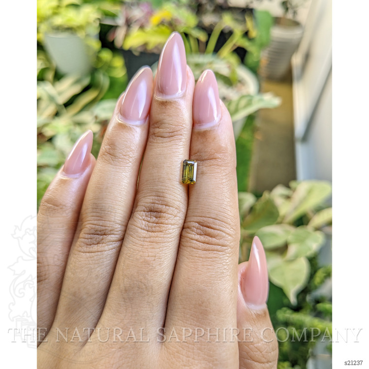 1.27 Ct. Greenish Yellow Sapphire from Ceylon (Sri Lanka)