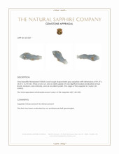 350.85 Ct. Bluish Grey Rough Sapphire from Ceylon (Sri Lanka) Appraisal