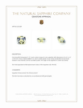 1.57 Ct. Bi Color Sapphire from Ceylon (Sri Lanka) Appraisal