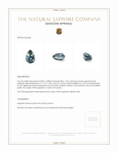 4.36 Ct. Greenish Blue Sapphire from Ceylon (Sri Lanka) Appraisal