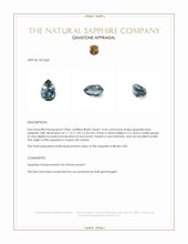 4.36 Ct. Greenish Blue Sapphire from Ceylon (Sri Lanka) Appraisal