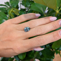 4.36 Ct. Greenish Blue Sapphire from Ceylon (Sri Lanka) Life Style