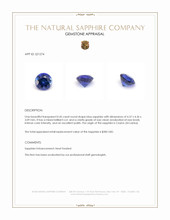 0.45 Ct. Blue Sapphire from Ceylon (Sri Lanka) Appraisal