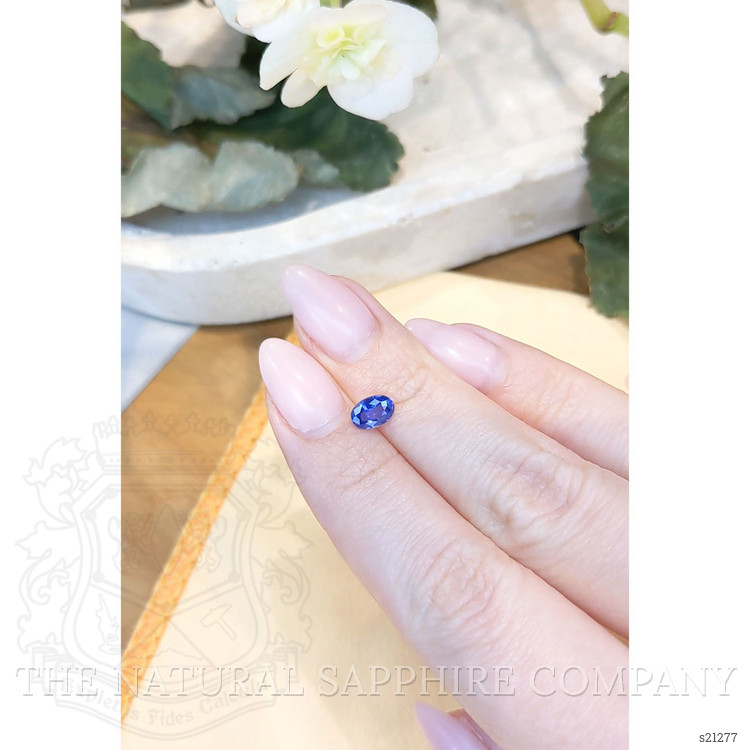 0.81 Ct. Blue Sapphire from Ceylon (Sri Lanka)