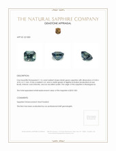 1.16 Ct. Bluish Green Sapphire from Madagascar Appraisal