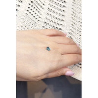 1.16 Ct. Bluish Green Sapphire from Madagascar Life Style