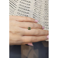 1.34 Ct. Yellowish Green Sapphire from Madagascar Life Style