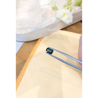 1.28 Ct. Bluish Green Sapphire from Madagascar Life Style