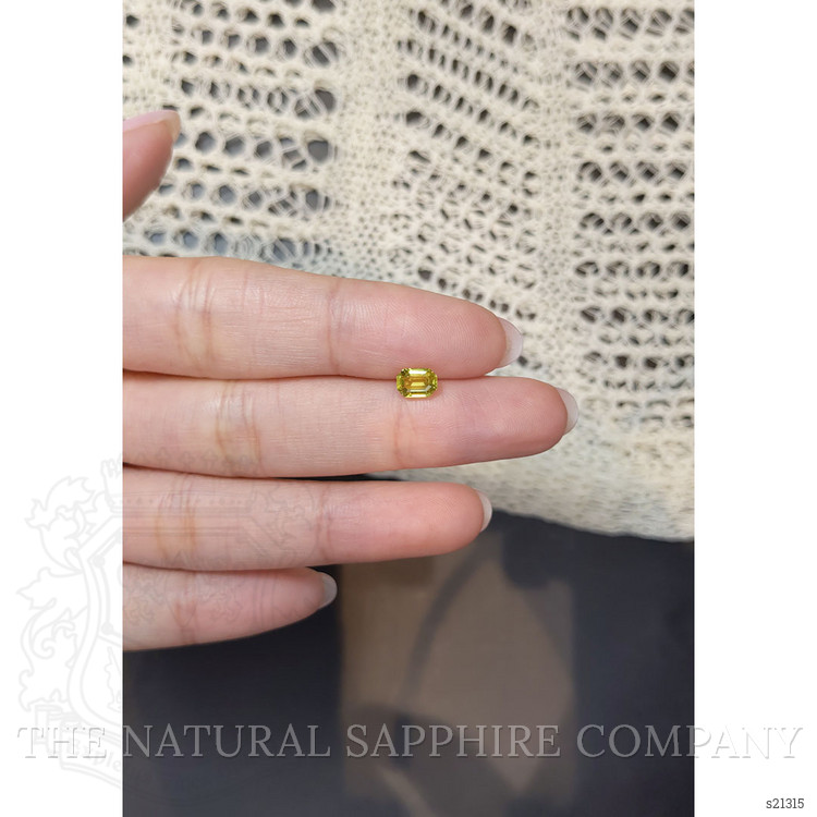 0.82 Ct. Greenish Yellow Sapphire from Madagascar
