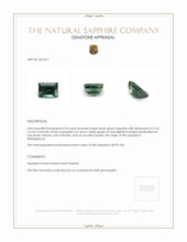 0.94 Ct. Bluish Green Sapphire from Madagascar Appraisal