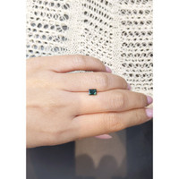 0.94 Ct. Bluish Green Sapphire from Madagascar Life Style