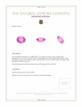 2.36 Ct. Purple Sapphire from Ceylon (Sri Lanka) Appraisal