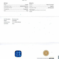 3.10 Ct. Blue Sapphire from Ceylon (Sri Lanka) Scan Report