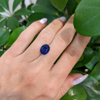 3.56 Ct. Blue Sapphire from Madagascar Life Style