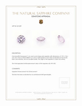 1.66 Ct. Pink Sapphire from Ceylon (Sri Lanka) Appraisal