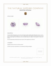 1.45 Ct. Purple Sapphire from Ceylon (Sri Lanka) Appraisal