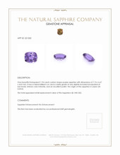 1.94 Ct. Purple Sapphire from Ceylon (Sri Lanka) Appraisal