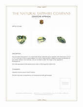 1.63 Ct. Yellowish Green Sapphire from Madagascar Appraisal