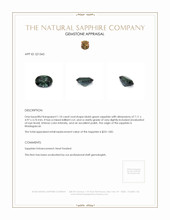 1.10 Ct. Sapphire from Madagascar Appraisal