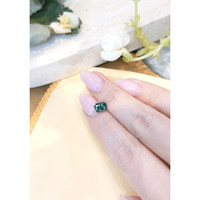 1.58 Ct. Bluish Green Sapphire from Madagascar Life Style