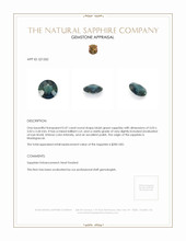 0.47 Ct. Bluish Green Sapphire from Madagascar Appraisal
