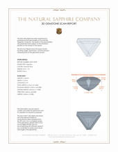 1.10 Ct. Greenish Blue Sapphire from Madagascar 3 D Scan Report