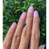 1.06 Ct. Bluish Green Sapphire from Madagascar Life Style