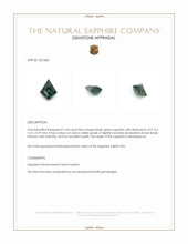 1.44 Ct. Bluish Green Sapphire from Madagascar Appraisal