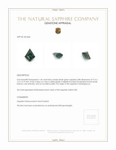 1.44 Ct. Bluish Green Sapphire from Madagascar Appraisal
