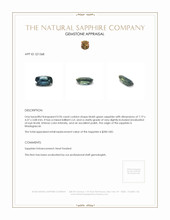 0.96 Ct. Bluish Green Sapphire from Madagascar Appraisal