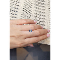 1.12 Ct. Greenish Blue Sapphire from Madagascar Life Style