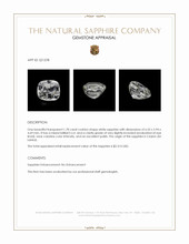 1.78 Ct. White Sapphire from Ceylon (Sri Lanka) Appraisal