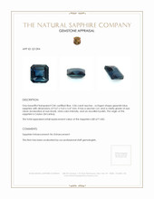 5.06 Ct. Greenish Blue Sapphire from Ceylon (Sri Lanka) Appraisal