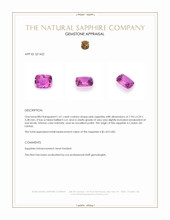 1.61 Ct. Pink Sapphire from Ceylon (Sri Lanka) Appraisal