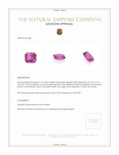 1.20 Ct. Pink Sapphire from Ceylon (Sri Lanka) Appraisal