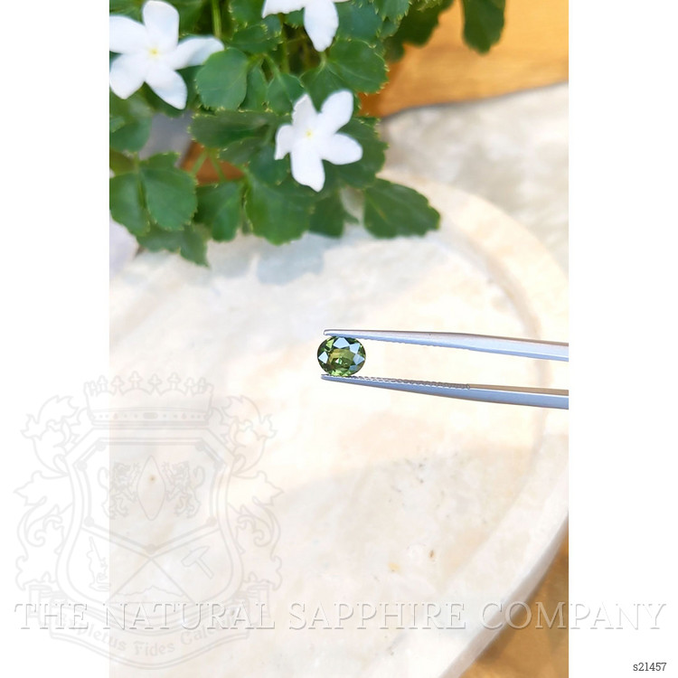 1.11 Ct. Green Sapphire from Thailand