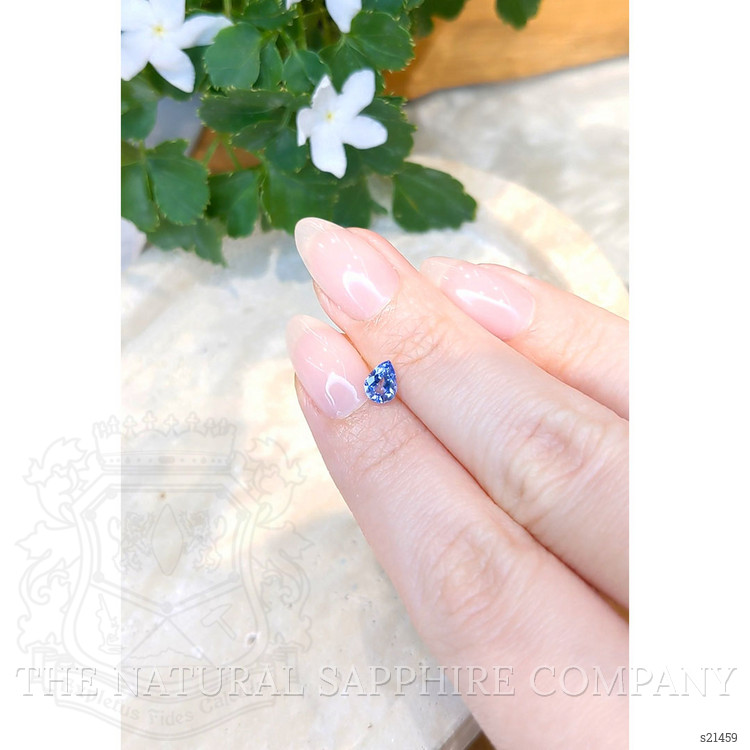 0.65 Ct. Purplish Blue Sapphire from Ceylon (Sri Lanka)